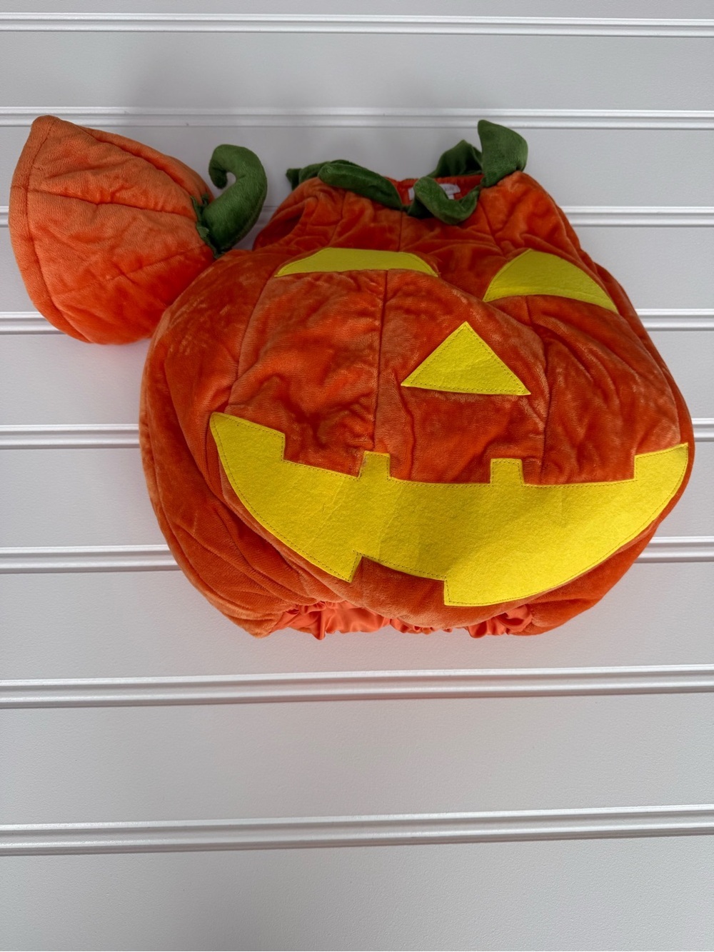 Pottery Barn Halloween Pumpkin Toddler Plush Costume Glow Dark 2T NEW NWOT 1998